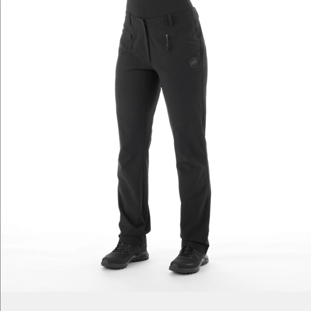 Mammut Women’s Macon Soft Shell Straight Leg Hiking Pants EUC 12 Regular Black
